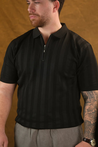 Half-Zip Polo Knit Men's T-Shirt | Regular Fit