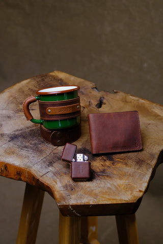 Enamel Mug, Wallet & Lighter Gift Set