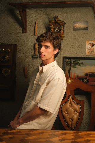 Men's Linen Shirt & Shorts Set