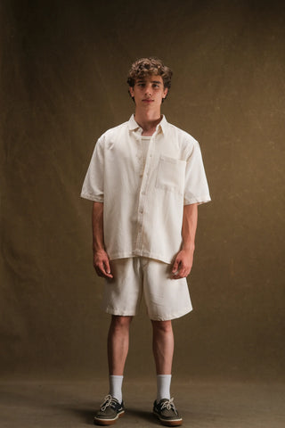 Men's Linen Shirt & Shorts Set