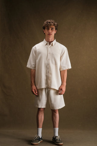 Men's Linen Shirt & Shorts Set