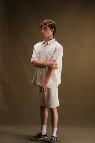 Men's Linen Shirt & Shorts Set
