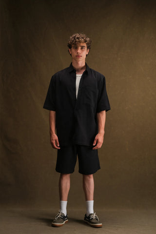 Men's Linen Shirt & Shorts Set