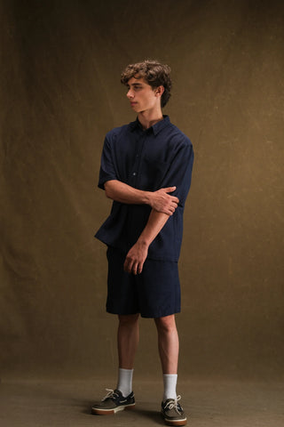 Men's Linen Shirt & Shorts Set