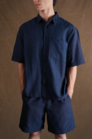 Men's Linen Shirt & Shorts Set