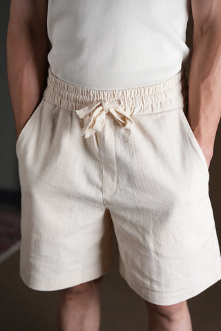 Men's Linen Shorts | Elastic Waist