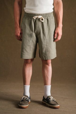 Men's Linen Shorts | Elastic Waist