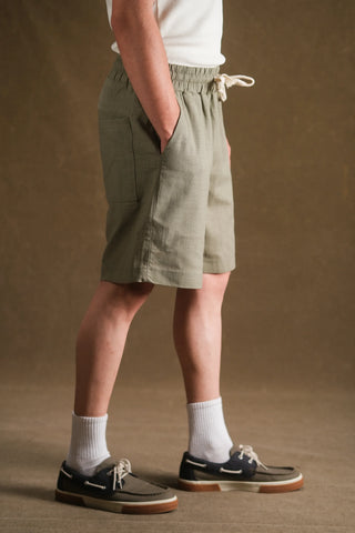 Men's Linen Shorts | Elastic Waist