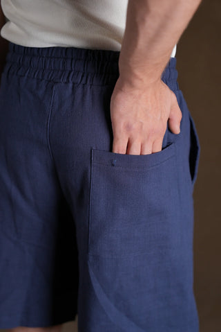 Men's Linen Shorts | Elastic Waist