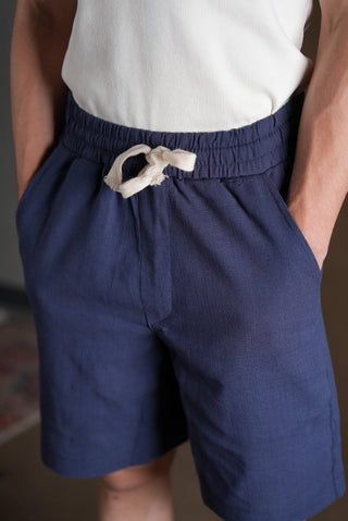 Men's Linen Shorts | Elastic Waist