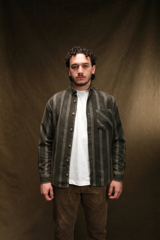 Heavyweight Striped Cotton Flannel Shirt