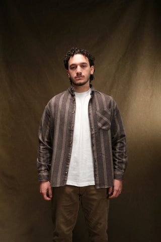 Heavyweight Striped Cotton Flannel Shirt