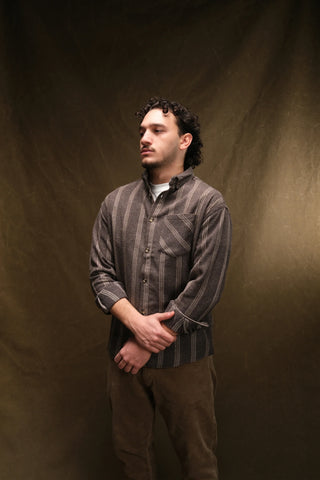 Heavyweight Striped Cotton Flannel Shirt