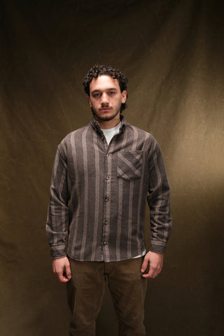 Heavyweight Striped Cotton Flannel Shirt
