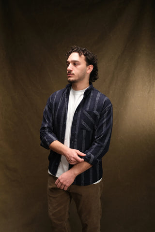 Heavyweight Striped Cotton Flannel Shirt