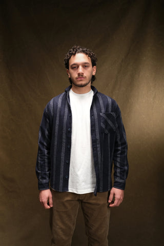 Heavyweight Striped Cotton Flannel Shirt