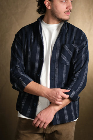 Heavyweight Striped Cotton Flannel Shirt