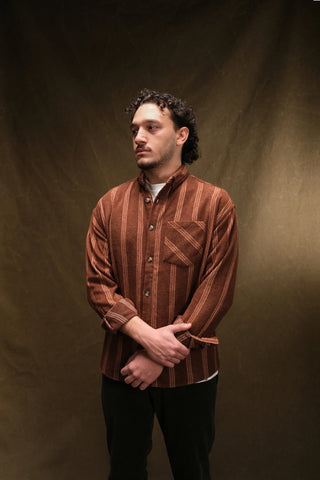 Heavyweight Striped Cotton Flannel Shirt