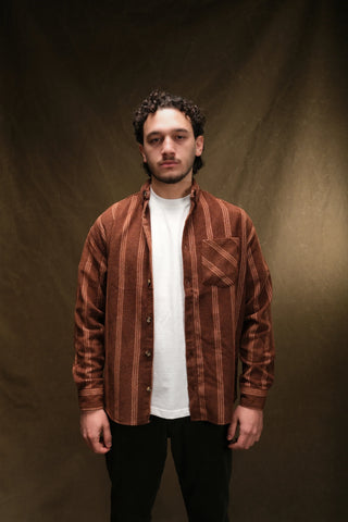 Heavyweight Striped Cotton Flannel Shirt