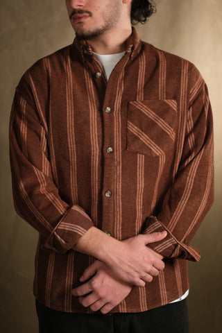 Heavyweight Striped Cotton Flannel Shirt