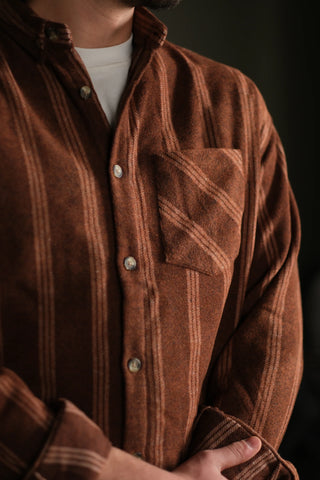 Heavyweight Striped Cotton Flannel Shirt