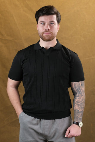 Polo Collar Knit Men's T-Shirt | Regular Fit