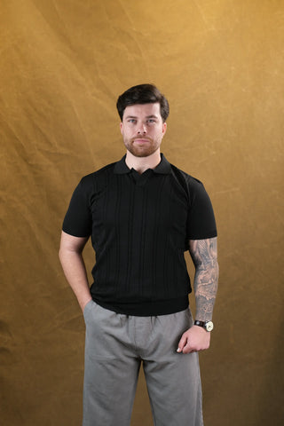 Polo Collar Knit Men's T-Shirt | Regular Fit