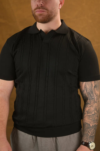Polo Collar Knit Men's T-Shirt | Regular Fit