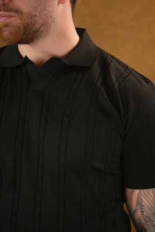 Polo Collar Knit Men's T-Shirt | Regular Fit