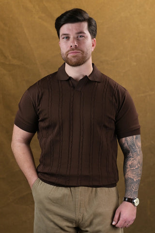 Polo Collar Knit Men's T-Shirt | Regular Fit
