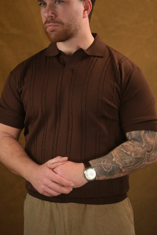 Polo Collar Knit Men's T-Shirt | Regular Fit