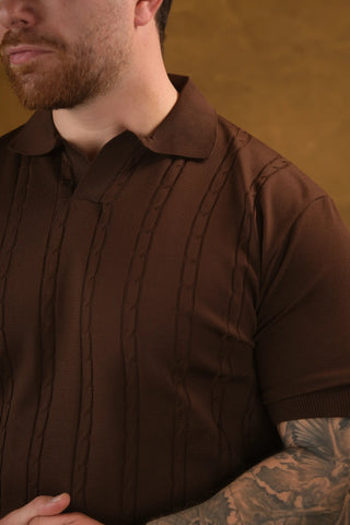 Polo Collar Knit Men's T-Shirt | Regular Fit