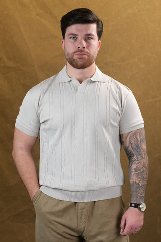 Polo Collar Knit Men's T-Shirt | Regular Fit