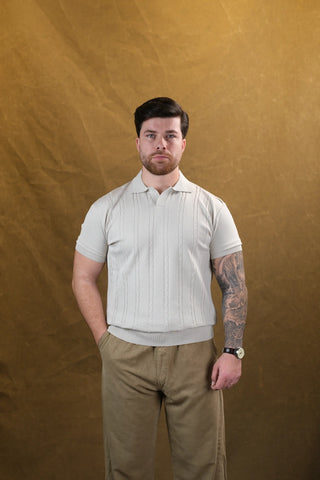 Polo Collar Knit Men's T-Shirt | Regular Fit
