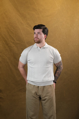 Polo Collar Knit Men's T-Shirt | Regular Fit