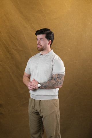 Polo Collar Knit Men's T-Shirt | Regular Fit