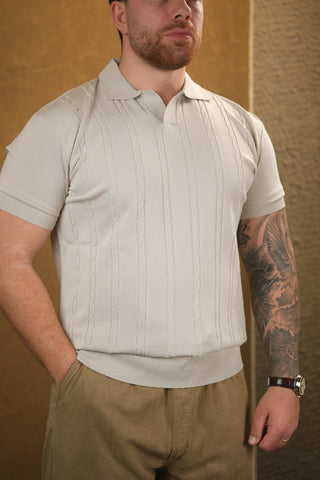 Polo Collar Knit Men's T-Shirt | Regular Fit