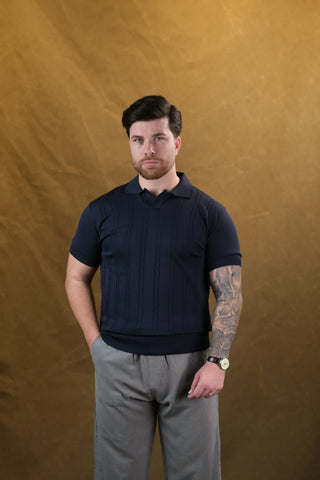 Polo Collar Knit Men's T-Shirt | Regular Fit