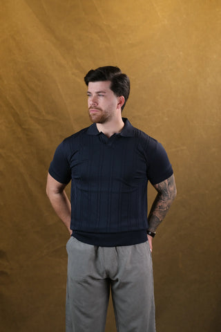 Polo Collar Knit Men's T-Shirt | Regular Fit