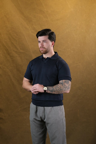 Polo Collar Knit Men's T-Shirt | Regular Fit