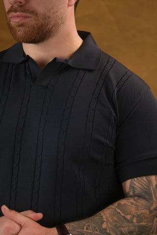 Polo Collar Knit Men's T-Shirt | Regular Fit