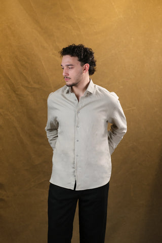 Self-Striped Fine-Woven Men's Shirt | Regular Fit