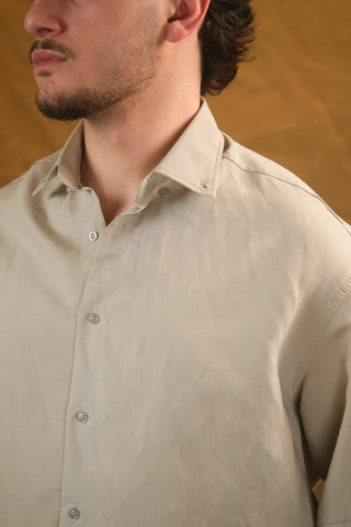 Self-Striped Fine-Woven Men's Shirt | Regular Fit