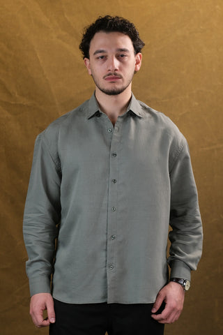 Self-Striped Fine-Woven Men's Shirt | Regular Fit