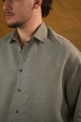 Self-Striped Fine-Woven Men's Shirt | Regular Fit