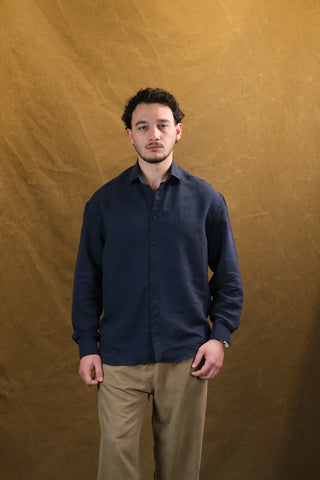 Self-Striped Fine-Woven Men's Shirt | Regular Fit
