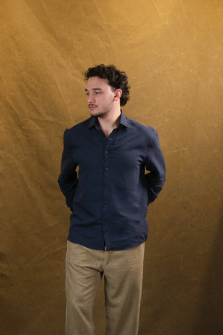 Self-Striped Fine-Woven Men's Shirt | Regular Fit