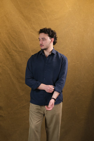 Self-Striped Fine-Woven Men's Shirt | Regular Fit