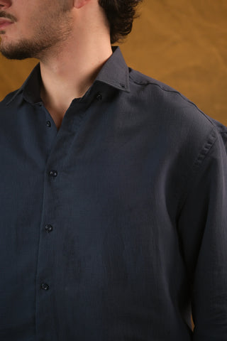 Self-Striped Fine-Woven Men's Shirt | Regular Fit
