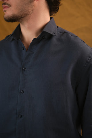 Self-Striped Fine-Woven Men's Shirt | Regular Fit